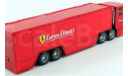 FERRARI Truck F1 Car Transporter Team Ferrari Corse Clienti With Set Fxx-k N10 (2015) + Figure Service Mobile Mechanic, Red, масштабная модель, BBurago, scale43