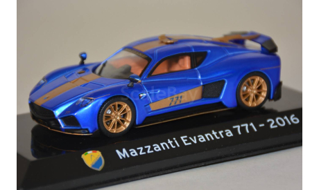 MAZZANTI Evantra 771 (2016) - Con Vetrina - With Showcase, Blue Gold, масштабная модель, Altaya, scale43