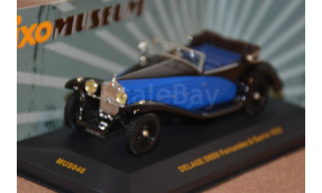 DELAGE D8SS Fernandez & Darrin (1932), blue / black, масштабная модель, IXO Museum (серия MUS), scale43