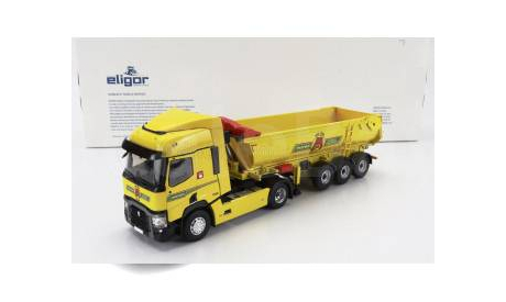 RENAULT T460 Truck Cassone Ribaltabile Moroni Transports (2021), Yellow, масштабная модель, Eligor, scale43