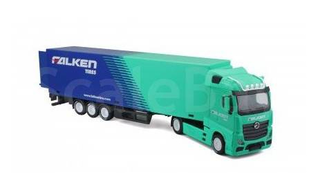 MERCEDES-BENZ Actros Gigaspace с полуприцепом ’Falken Tires’, масштабная модель, BBurago, scale43