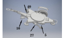 Кит зенитной установки ЗУ-23-2, сборная модель автомобиля, scale43