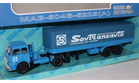 МАЗ 504В  с полуприцепом 5205А, масштабная модель, scale43