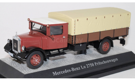 MERCEDES-BENZ LO2750 pick up with canvas, red, масштабная модель, PrimiumXXX, scale43