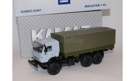 КАМАЗ-53501 6x6 бортовой, серый / хаки, масштабная модель, scale43
