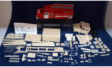 Кит ЗИЛ-4331 пожарный АЦ-3,2-40(4331-8ВР), сборная модель автомобиля, ’NEVALGA’, scale43