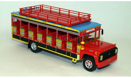 FORD F-600 CHIVA COLOMBIA 1990 Red/Blue/Yellow автобус, масштабная модель, 1:43, 1/43