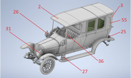 Руссо-Балт д-20-40 Ландо’ Гос.банк’, сборная модель автомобиля, Руссо Балт, 1:43, 1/43