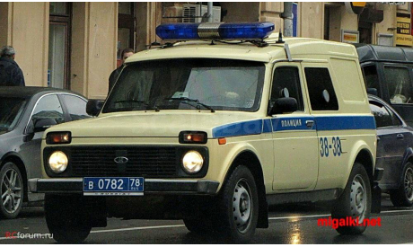 Кит НИВА ЛАУРА инкассаторская, сборная модель автомобиля, Конверсии мастеров-одиночек, 1:43, 1/43