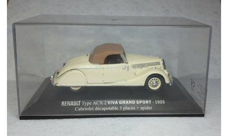Renault ACX 2 Viva GS 1935 г., масштабная модель, Altaya, scale43