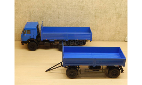 Камаз 43118 с прицепом Нефаз 8332-01-16, масштабная модель, scale43