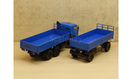 Камаз 43118 с прицепом Нефаз 8332-01-16, масштабная модель, scale43