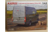 Сборная модель ГАЗель Next A32R22 фургон, масштабная модель, scale43