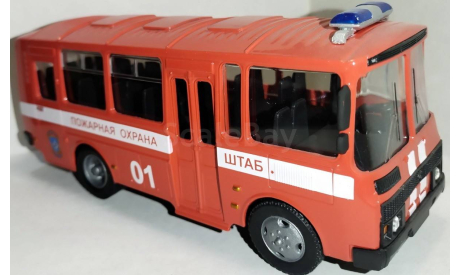 ПАЗ	32053 пожарный, масштабная модель, Autotime Collection, 1:43, 1/43