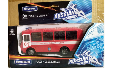 ПАЗ	32053 пожарный, масштабная модель, Autotime Collection, 1:43, 1/43