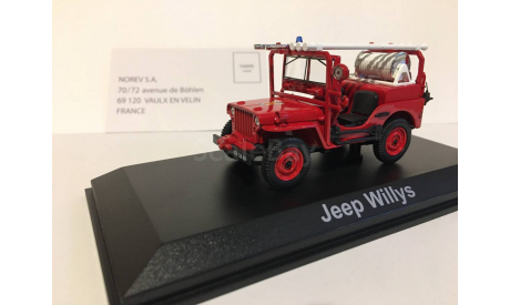 JEEP WILLYS POMPIERS, масштабная модель, scale43, Norev