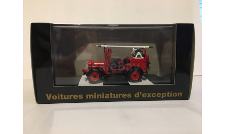 JEEP WILLYS POMPIERS, масштабная модель, 1:43, 1/43, Norev