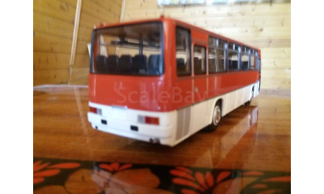 Икарус 256.54 красный с белой юбкой С РУБЛЯ, масштабная модель, Ikarus, DEMPRICE, 1:43, 1/43