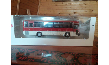 Икарус 256.54 красный с белой юбкой С РУБЛЯ, масштабная модель, Ikarus, DEMPRICE, 1:43, 1/43