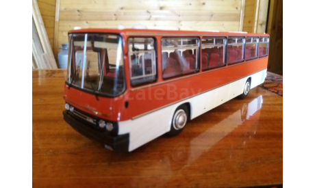 Икарус 256.54 красный с белой юбкой С РУБЛЯ, масштабная модель, Ikarus, DEMPRICE, 1:43, 1/43