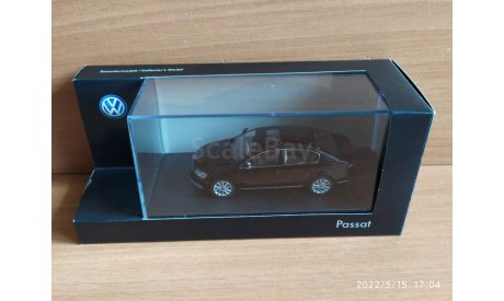 VW Passat (B7) - Чёрный Седан., масштабная модель, Volkswagen, Дилерская., 1:43, 1/43