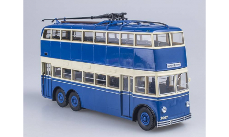 Троллейбус ЯТБ-3 1939 г. (синий/бежевый), масштабная модель, scale43, ULTRA Models