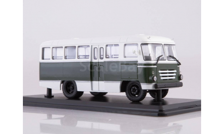 0058MP Автобус КАГ-3 (бело-зелёный), масштабная модель, ModelPro, scale43