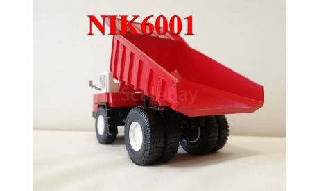 Н007 БЕЛАЗ-548 самосвал, красный / белый, масштабная модель, scale43, Наш Автопром