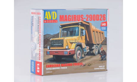 1286KIT Сборная модель Magirus-290D26K самосвал, сборная модель автомобиля, 1:43, 1/43, Автомобиль в деталях (by SSM)