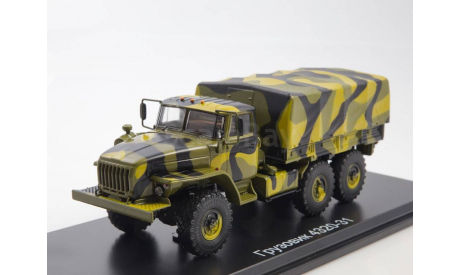 Урал 4320-31 бортовой с тентом (камуфляж) SSM1471, масштабная модель, Start Scale Models (SSM), scale43