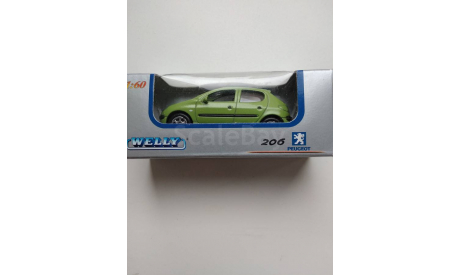 Peugeot 206 Welly, масштабная модель, scale64