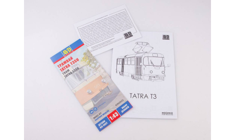 Сборная модель Трамвай TATRA T3SU Татра 4060AVD, масштабная модель, AVD Models, scale43