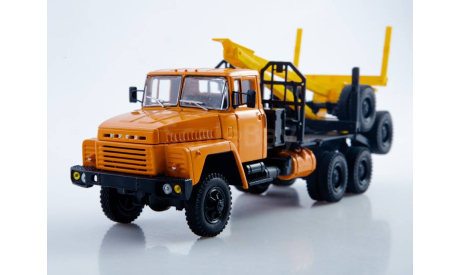 КРАЗ-6437 лесовоз с роспуском, Легендарные грузовики СССР №73, масштабная модель, MODIMIO, scale43