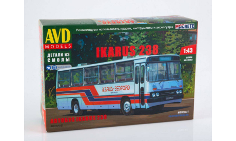Сборная модель Автобус ИКАРУС IKARUS 238 4093AVD, сборная модель автомобиля, AVD Models, scale43