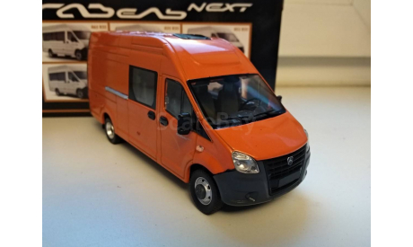 ГА3ель Некст A32R32 микроавтобус, оранжевый Н655, масштабная модель, ГАЗ, Наш Автопром, scale43