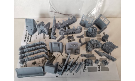 Сборная модель Бульдозер Т-170 RIM43004, масштабная модель, Red iron models, scale43