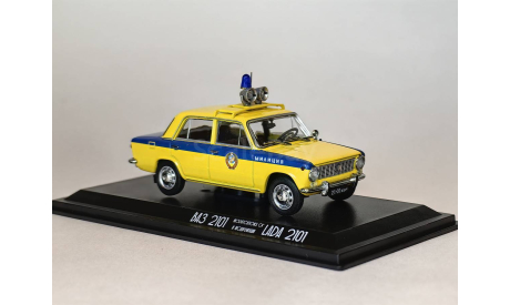 ВАЗ-2101 Милиция ГАИ, лимонный EVRM0143-06, масштабная модель, EVR-mini, scale43