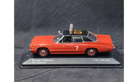 Масштабная модель Dodge Monaco 1974 ’Fire Department’ Minichamps 400144790, масштабная модель, scale43