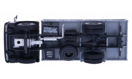 H209 МАЗ-53371 бортовой (1991-1999) серый, масштабная модель, 1:43, 1/43, Наш Автопром