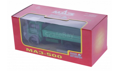 H283a МАЗ-500 бортовой (светло-зеленый), масштабная модель, scale43, Наш Автопром