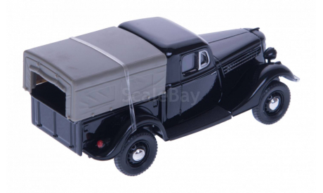 Н364b ГА3 61-415 черный, с тентом, масштабная модель, scale43, Наш Автопром, ГАЗ