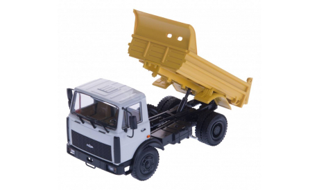 H704 МАЗ 5551 самосвал (1991-1997), серый / жёлтый, масштабная модель, scale43, Наш Автопром