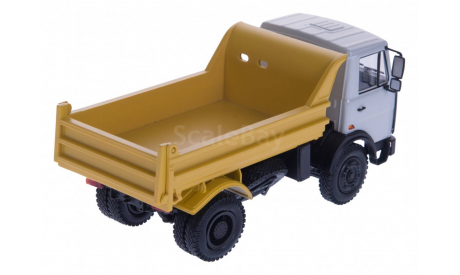 H704 МАЗ 5551 самосвал (1991-1997), серый / жёлтый, масштабная модель, scale43, Наш Автопром