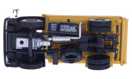 H704 МАЗ 5551 самосвал (1991-1997), серый / жёлтый, масштабная модель, scale43, Наш Автопром