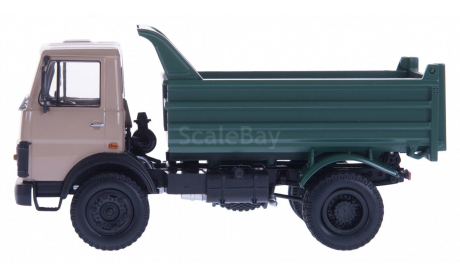 H705 МАЗ 555102 (1988-93), бежево-зеленый, масштабная модель, scale43, Наш Автопром