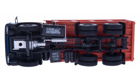H711 МАЗ-5516 голубой-оранжевый, масштабная модель, 1:43, 1/43, Наш Автопром