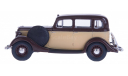 Н751a ГАЗ-М1 такси, коричневый с бежевым, масштабная модель, 1:43, 1/43, Наш Автопром