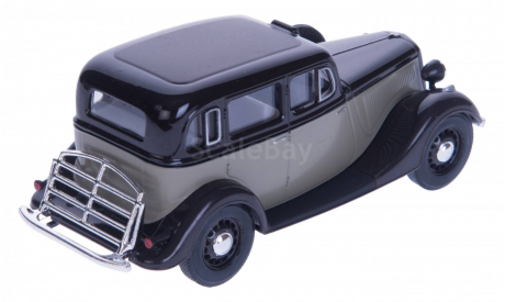 Н751d ГАЗ М1 такси, т.коричневый с серым, масштабная модель, scale43, Наш Автопром