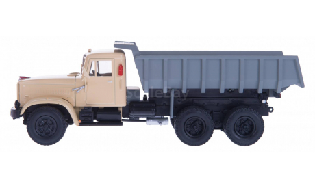 H773a КРАЗ 256Б1 самосвал, бежевый / серый, масштабная модель, scale43, Наш Автопром