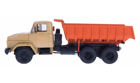 H775b КрАЗ 6510 (1985-94) самосвал, бежевый / оранжевый, масштабная модель, scale43, Наш Автопром